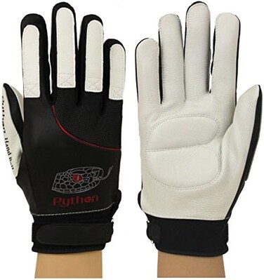 قفاز كرة اليد الفاخر من بايثون (زوج) (مبطن) (مع حزام) (صغير -XL)