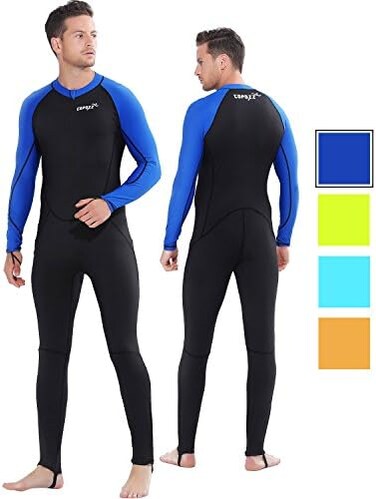 كوبوز بدلة سباحة رفيعة لكامل الجسم من الليكرا للحماية من الاشعة فوق البنفسجية واكمام طويلة للسباحة والغطس وركوب الامواج - قطعة واحدة للرجال والنساء