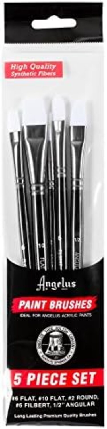 Angelus Black Large Paint 5 Brushes Set , 50-1944
