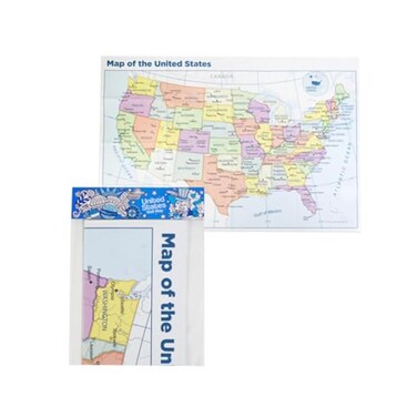 ملصق خريطة حائط مقاس 40 × 28 مع مدن (خريطة واحدة)