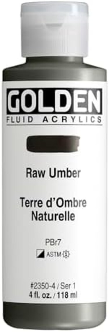 Golden Artist Colors FLUID ACR RAW UMBER 4oz
