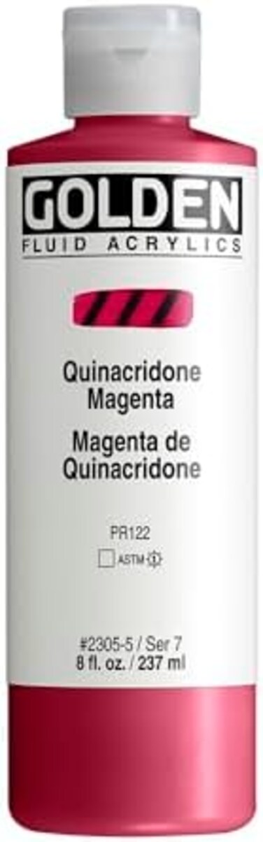 Golden Artist Colors Fluid Acrylic, 8 oz., Quinacridone Magenta