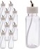 Master Airbrush (Pack of 10) TB-009 Empty 3.4-Ounce (100cc) Plastic Jar Bottles with 30&deg; Down Angle Adaptor Lid Assembly - Fits Dual-Action Siphon Feed Airbrushes, Use with Master Badger Paasche Iwata