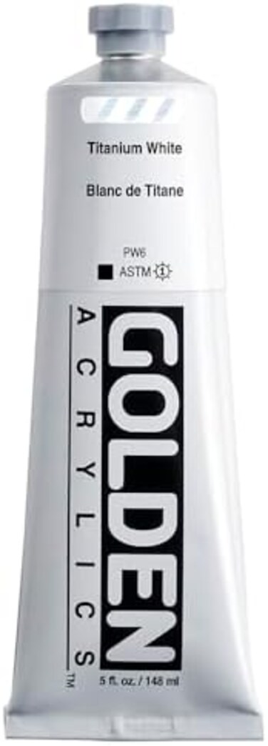 Golden Artist Colors Heavy Body Acrylic, 5 oz., Titanium White