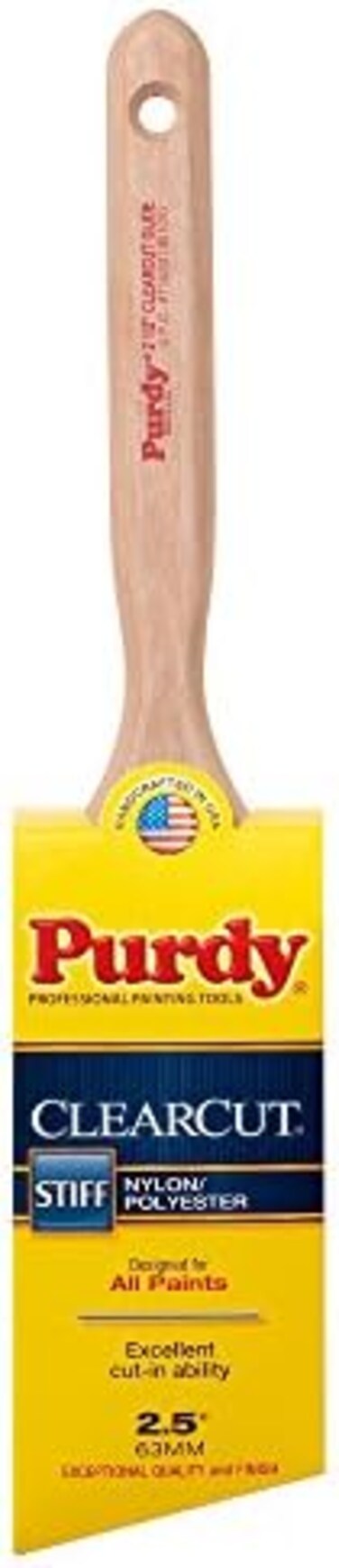 Purdy 144152125 Clearcut Series Glide Angular Trim Paint Brush, 2-1/2 inch