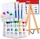 J MARK Paint Set &ndash; Mini Canvas Acrylic Painting Kit with Wood Easel, Canvases, Paint, Brushes &amp; More