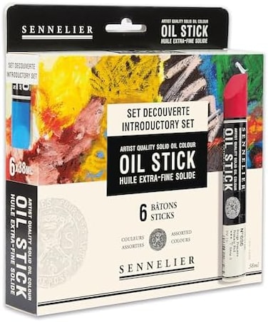 Sennelier Oil Stick Set, 6-Color Cardboard Set