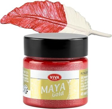 Viva Decor 50 ml Maya Gold Paint, Fire Red