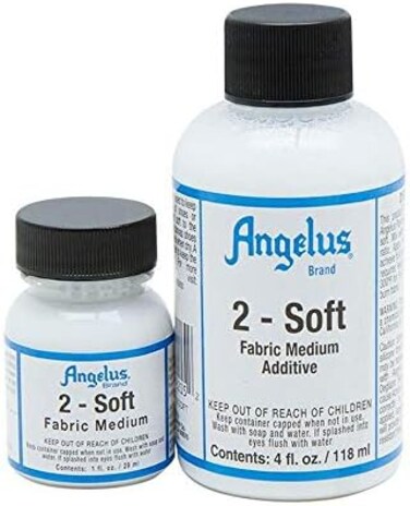 ANGELUS 2-SOFT FABRIC MEDIUM ADDITIVE. 4 FL OZ/118ML BOTTLE