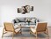Wieco Art 100% Hand-painted Wood Framed Abstract Floral Oil Painting on Canvas Warm Day Yellow Flowers Bloom Ready to Hang for Living Room Bedroom Home Decorations 4pcs/set