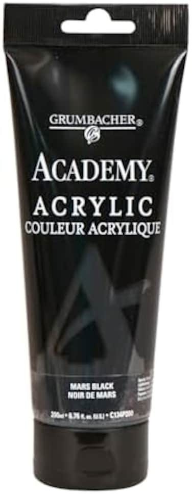 Grumbacher ACADEMY ACYL 200ML MARS BLACK