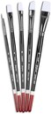 Angelus Paint Brush Set Round Flat Angular Artist Acrylic Paint Brush Set Shoe paint Brush set (5 pcs)