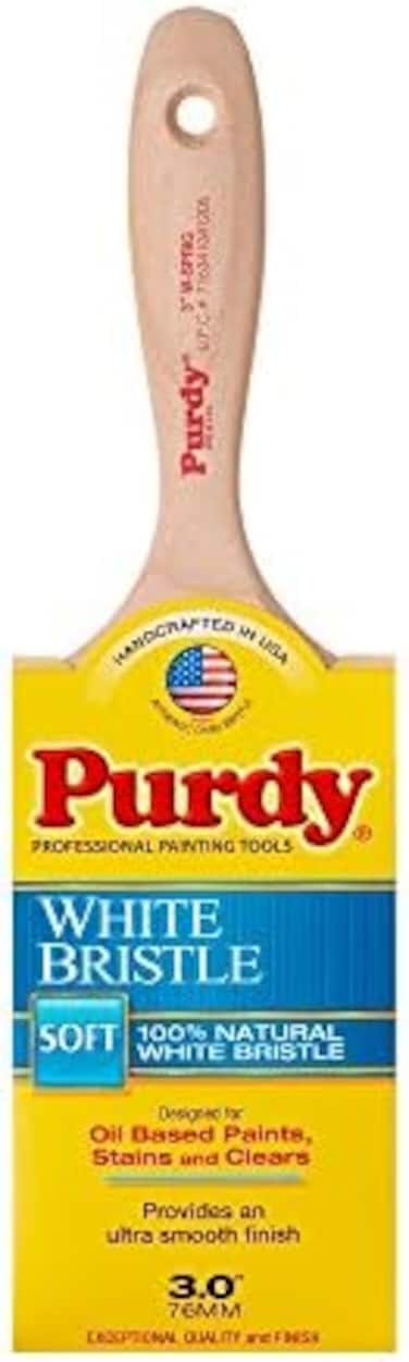 Purdy 144380430 White Bristle Series Sprig Flat Trim Paint Brush, 3 inch