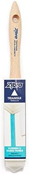 Zibra PB125LZT Triangle Paint Brush for Wall Corners, Doors, Cabinets and Detailed Molding, 1.25 in, White