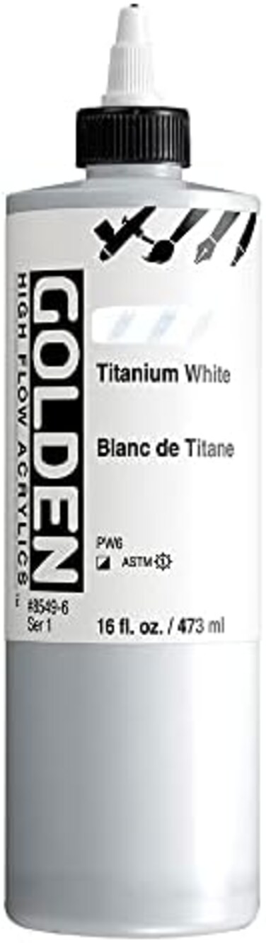 Golden Artist Colors Golden HIGH FLOW ACR TITAN WHITE 16OZ