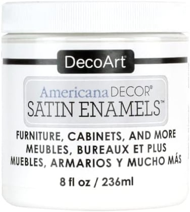 Decoart Americana Decor Satin Enamels 8oz PureWht