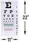 Elite Medical Instruments EMI Snellen wall Plastic Eye Chart 22in. X 11in.