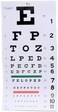 Elite Medical Instruments EMI Snellen wall Plastic Eye Chart 22in. X 11in.