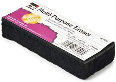 ممحاة من اللباد متعددة الأغراض من تشارلز ليونارد، 12 × 2 × 2 سم، لون فحمي، عبوة (74500)