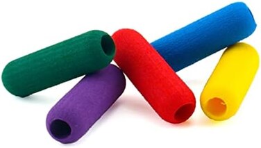 The Pencil Grip The Classics Soft Foam Pencil Grips, Ergonomic Writing Aid For Lefties And Righties, 1.5 Inch Long, Assorted Colors, 12 Count - TPG-16412