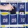 MISSLO Classroom Cell Phone Calculator Holder Numbered 30 Pockets Chart Hanging Wall Door Storage Organizer (Blue)