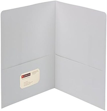 علبة سميد ذات جيبين للوزن الثقيل، حجم الحروف، ابيض، 25 لكل علبة (87861)