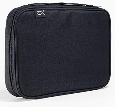Divinity Boutique 21422 Medium Canvas Bible Case - Black