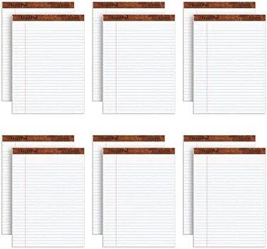 Tops The Legal Pad Writing Pads, 8-1/2 X 11-3/4, Rule, 50 Sheets, 12 Pack (7533)