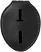 AKITSUMA Police Badge Holder, Made of Cowhide, Universal, Black, Law Enforcement Badge Holder, Metal Clip and Chain Included (Police Badge Holder)