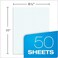 TOPS 33041 Quadrille Pads, 4 Squares/Inch, 8 1/2 x 11, White, 50 Sheets