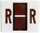 ملصق حروف الأبجدية الترميز بالألوان، R، لبكرة الملصق، بني، 500 ملصق لكل لفة، (67088) من سميد BCCR