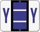 Smead BCCR Bar-Style Color-Coded Alphabetic Label, Y, Label Roll, Violet, 500 Labels per Roll, (67095)