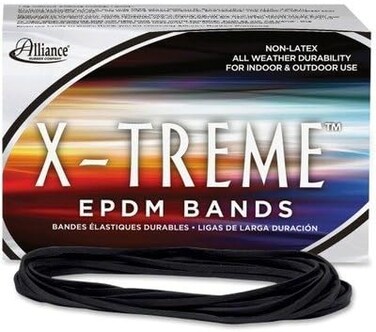 اليانس منتجات - اربطة مطاطية سوداء من اليانس - X-treme File، 7 × 1/8، 175 شريط/صندوق 1 باوند - تباع في صندوق واحد - متينة بشكل ملحوظ، اربطة مطاطية خالية من اللاتكس بنسبة 100% لتجنب الحساسية.