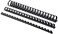 Fellowes Plastic Comb Binding Spines, 3/4 Inch Diameter, Black, 150 Sheets, 25 Pack (52509)