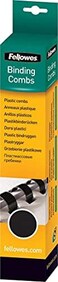 Fellowes Plastic Comb Binding Spines, 3/4 Inch Diameter, Black, 150 Sheets, 25 Pack (52509)
