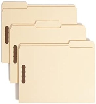 مبرد مبرد مبرد معاد تدويره بنسبة 100%، 2 حامل، شريط مقوى ½ قطعة، مقاس حرف، مانيليا، 50 في كل صندوق (14547)