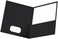 Oxford Twin-Pocket Folders, Textured Paper, Letter Size, Black, Holds 100 Sheets, Box of 25 (57506EE)