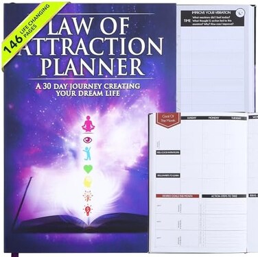 Freedom Mastery Law Of Attraction Planner - 30-Day Journey To Create Your Dream Life &amp; Goal Planner, Personal Organizer, Gratitude Journal, Planning Stickers, Vision Board &amp; Appearance Journal For Men