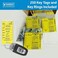 Donkey Auto Products Key Tags, Laminated Self-Protecting (250 Tags Per Box with Metal Rings) (Yellow)