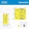 Donkey Auto Products Key Tags, Laminated Self-Protecting (250 Tags Per Box with Metal Rings) (Yellow)