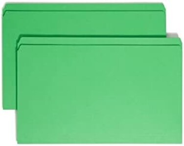سميد مجلد ملفات، مزود بعروة مقصوصة بشكل مستقيم، مقاس قانوني، اخضر، 100 قطعة لكل صندوق (17110)