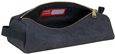 RE ROUGH ENOUGH Military Highly Heavy Ballistic Duty Canvas Pencil Case Durable Classic Big Stationery Pen Bag Small Tool Pouch Mufti-Functional Holder Zipper Box For Art Supply Middle School Office