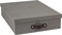 Bigso Box of Sweden Bigso Oskar Canvas Fiberboard Document Letter Box - File Organizer Box for Important Paperwork - Document Storage with a Lid &amp; Leather Handle - 3.3 in x 10.2 in x 13.8 in - Gray