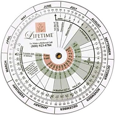 Konipl American Carriage House Publishing Pregnancy Wheel: Due Date Calculator for Pregnant Patients. Designed for OB/GYN, Doctors, Midwives, Nurses, and Patients