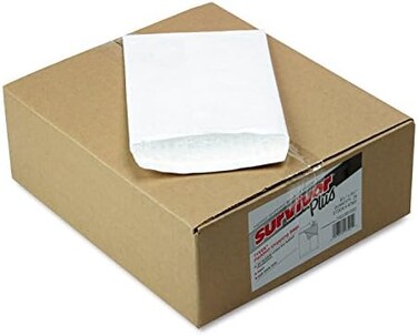 Quality Park Survivor R7501 DuPont Tyvek Air Bubble Mailer, Self Seal, 6 1/2 x 9 1/2, White (Box of 25)
