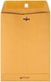 Quality Park Gummed Kraft Clasp Envelopes, 7.5 x 10.5, Box of 100 (37875), Light Brown