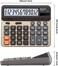 Comix Desktop Calculator, Large Computer Keys, 12 Digits Display, Champaign Gold Color Panel, C-2735