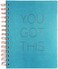 Graphique Medium Vegan Leather Spiral Journal, You Got This &ndash; 6&rdquo; x 8", 192 Lined Pages, You Got This Quote Embellished in Rose Gold Foil on the Cover &ndash; Perfect for Taking Notes, Lists and More
