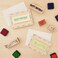 Juvale 4-Piece Card Making Stamps Set - Wood Mounted Rubber Stamps for Card Making, DIY Crafts, Scrapbooking - Happy Birthday, Thank You, Congratulations, with Love