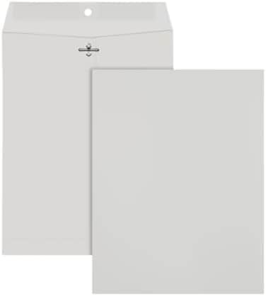 Quality Park Clasp Envelopes, Gummed, Executive Gray, 10x13, 100 per box (38597)